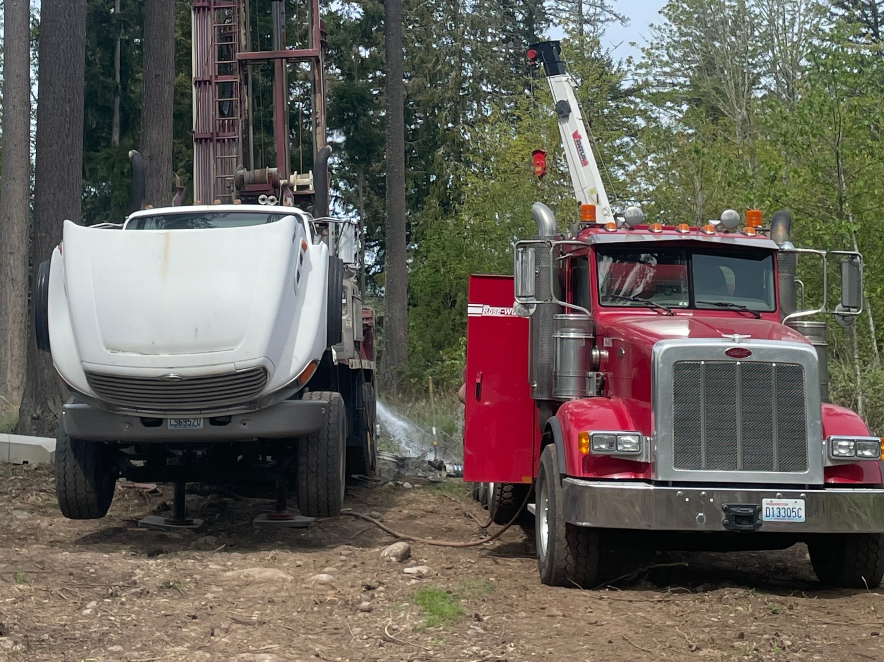 Richardson Well Drilling trucks at work